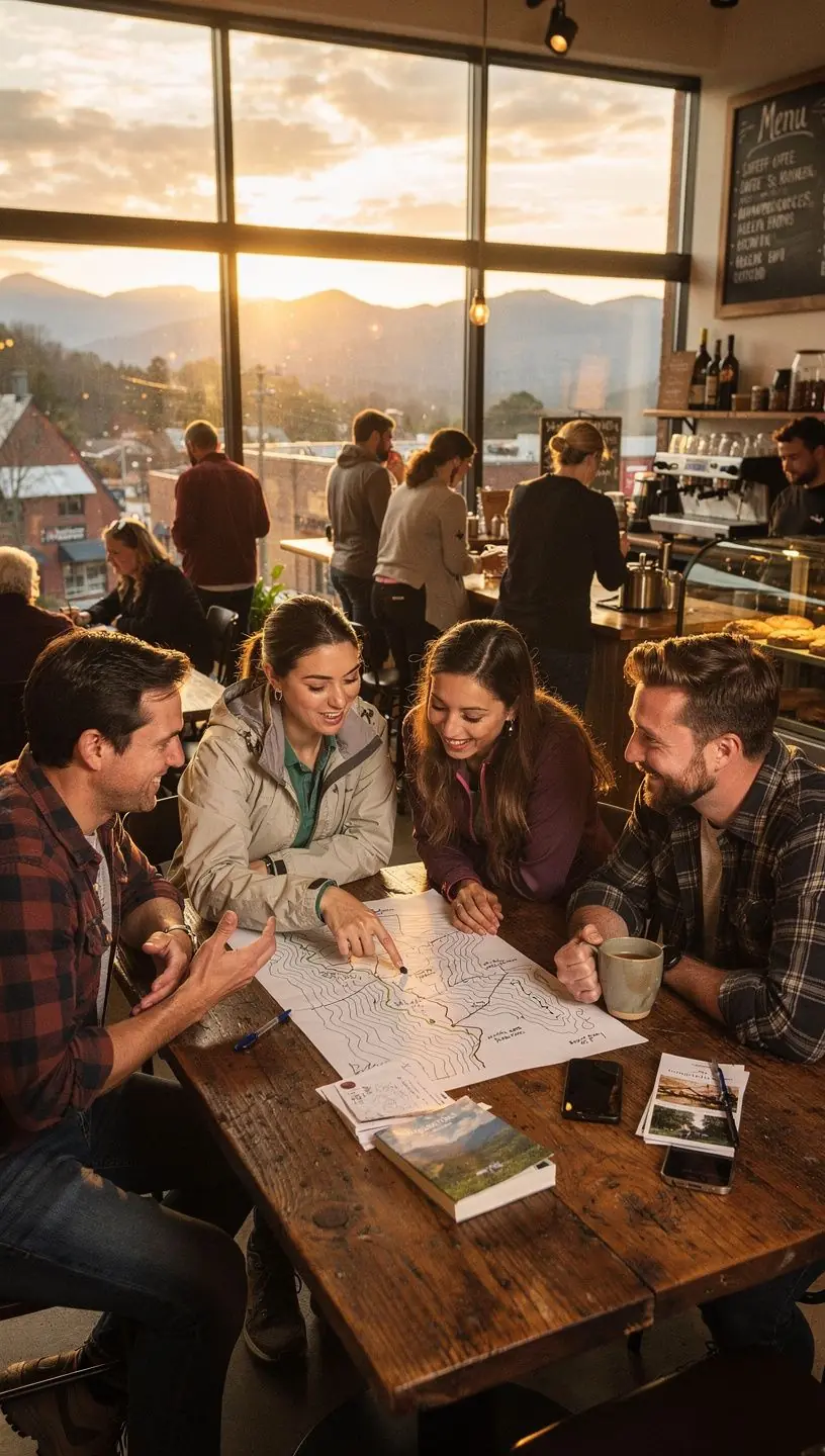 Krajobraz amerykańskiego parku narodowego z malowniczymi ścieżkami turystycznymi.